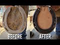 Very satisfying hoof restoration  farrier asmr  before  after