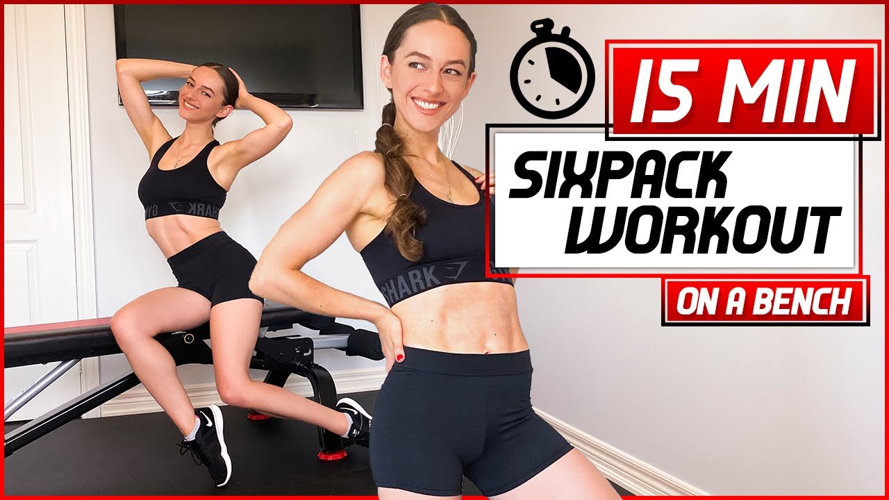 15 MIN SIXPACK WORKOUT On a Bench belly fat burner Abs Workout 2020 Anastasia Vlassov