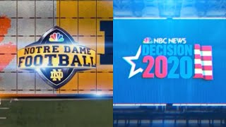 NBC Sports - 2020 Notre Dame Football Intro & NBC News Special Cut-in for Election 2020