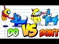 DOs & DONT's Amazing Among Us Drawings Compilation in One Minute Challenge! #4