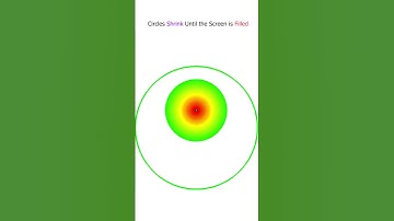 Circles Shrink Until the Screen is Filled #satisfying #simulation #bouncingball