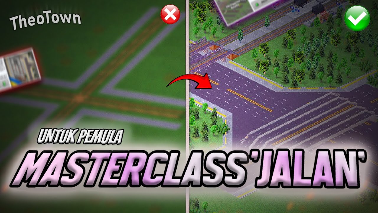 Masterclass Jalan TheoTown : Dari Trotoar Sampai Flyover! (Auto Rapi)