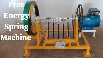 How To Make Flywheel Free Energy Spring Machine 15KW Alternator 220v Free Energy Use Spring Machine
