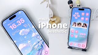 iPhone 15 pro aesthetic customization | widget tutorial | aesthetic app tutorial