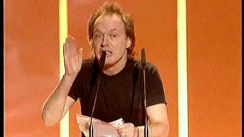 Angus Young Introduces Ozzy Osbourne Crazy Train Music Hall of Fame