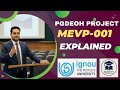Postgraduate Diploma in Environmental & Occupational Health (PGDEOH)| MEVP-001 Project Guide | IGNOU