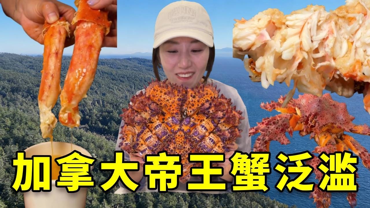 听说帝王蟹的顶级品种海湾帝王蟹在加拿大泛滥了，我带女友火速赶往加拿大一探究竟，太美味了 #大豪夫妇 #fishing #大魚 #戶外 #加拿大 #帝王蟹