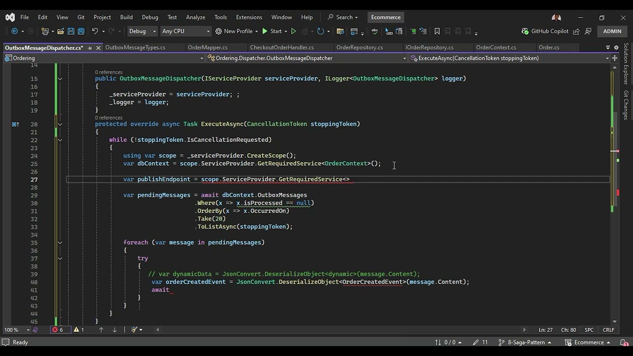 Creating OutBox Dispatcher Service