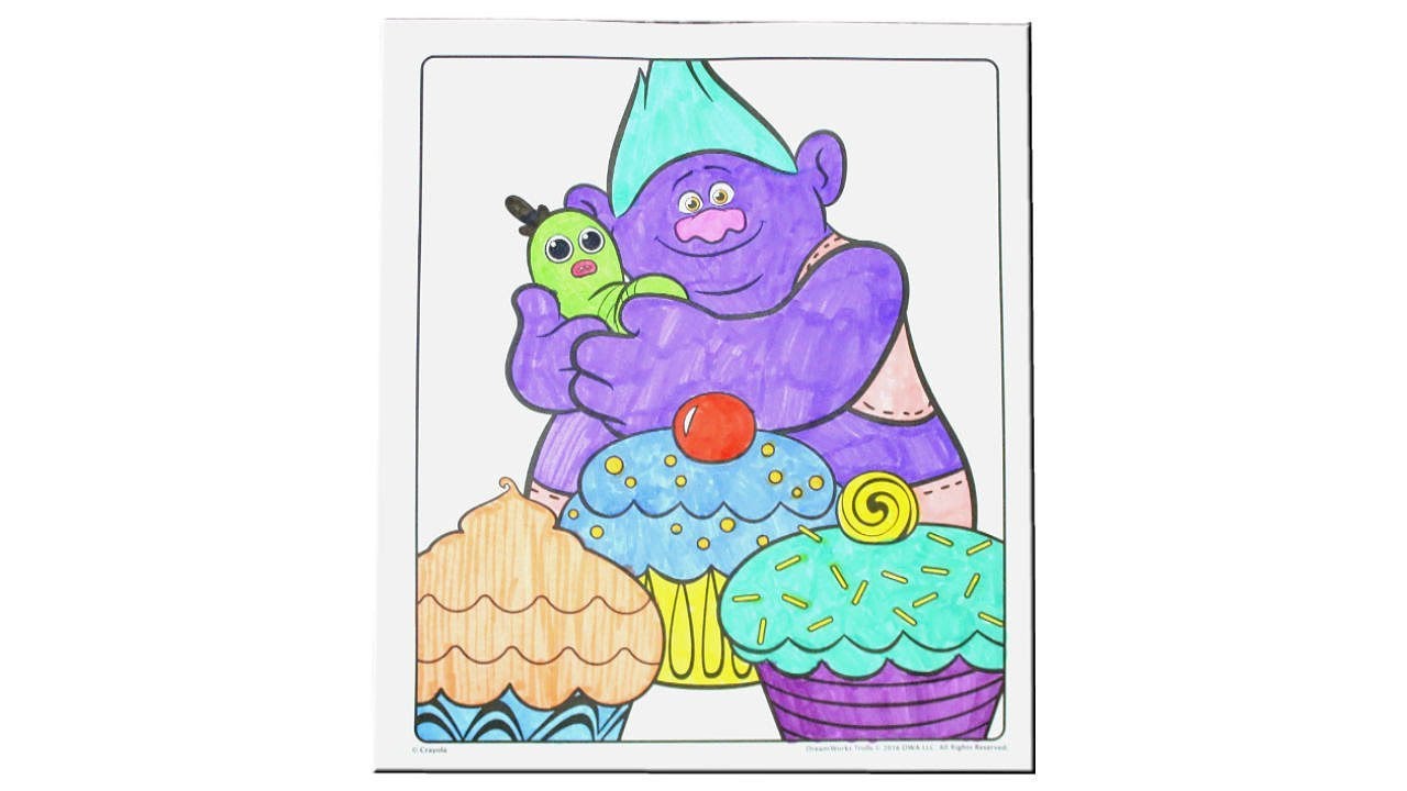 Let's Color #13 - Trolls Biggie and Mr. Dinkles Coloring Page Time
