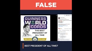 FALSE: Guinness World Records names Marcos best president of all time FALSE: Guinness World Records names Marcos best president of all time