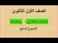 حل الأداء المنزلي الواجب المنزلي تقييمات الاسبوع السابع رياضيات أول ثانوي الترم الثاني 2026