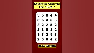 Find 👉8425👈 in 5 seconds | Visual Test | Observation Skills | Number Search | Find the Odd one out