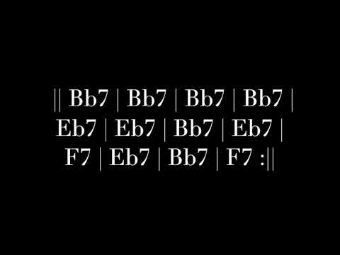 Bb Blues Shuffle backing track for comping practice