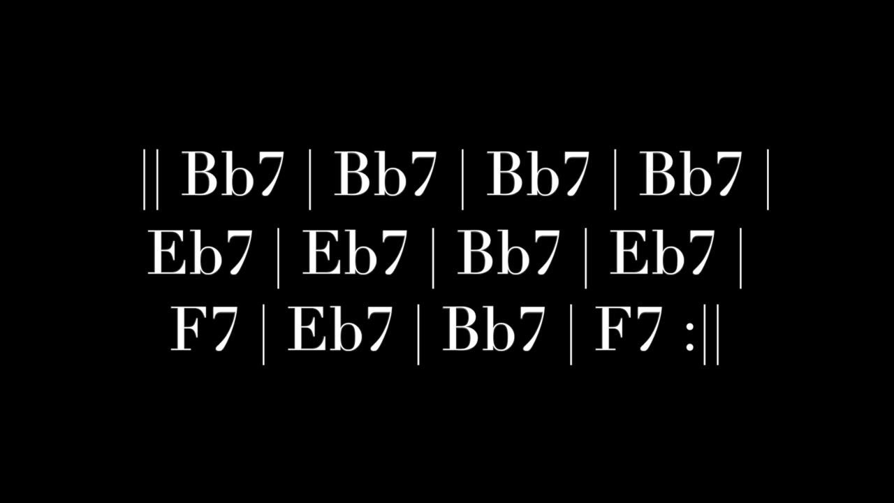 Bb Blues Shuffle backing track for comping practice