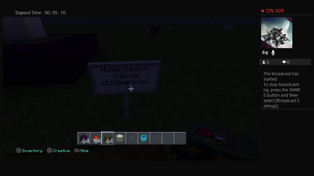 MineCraft Human Cannon Tutorial  Red Stone