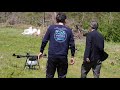 農薬散布ドローン ６ローター１０リットル機、飛行講習その１