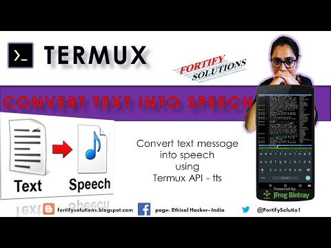 Termux-  text message covert into speech using Termux API - tts