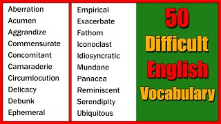 50 Most Difficult and Advanced Vocabulary in English | C2 Level English screenshot 5