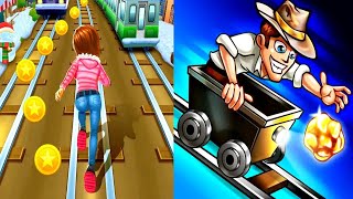 Subway Princess Runner V/S Rail Rush - BEST RAIL RACE!!! Android/iOS Gameplay HD screenshot 4
