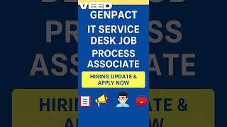 Genpact IT Service Desk Job | Process Associate Career Opportunity | Apply Now