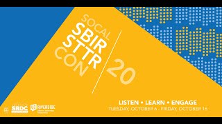 UC Riverside SBIR/STTR CON 2020 - Workshop:  Increasing Your Success by Talking to Customers