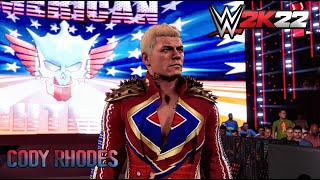 REALISTIC CODY RHODES YOU CAN DOWNLOAD IN WWE 2K22! (WWE 2K22 Creation Showcase)