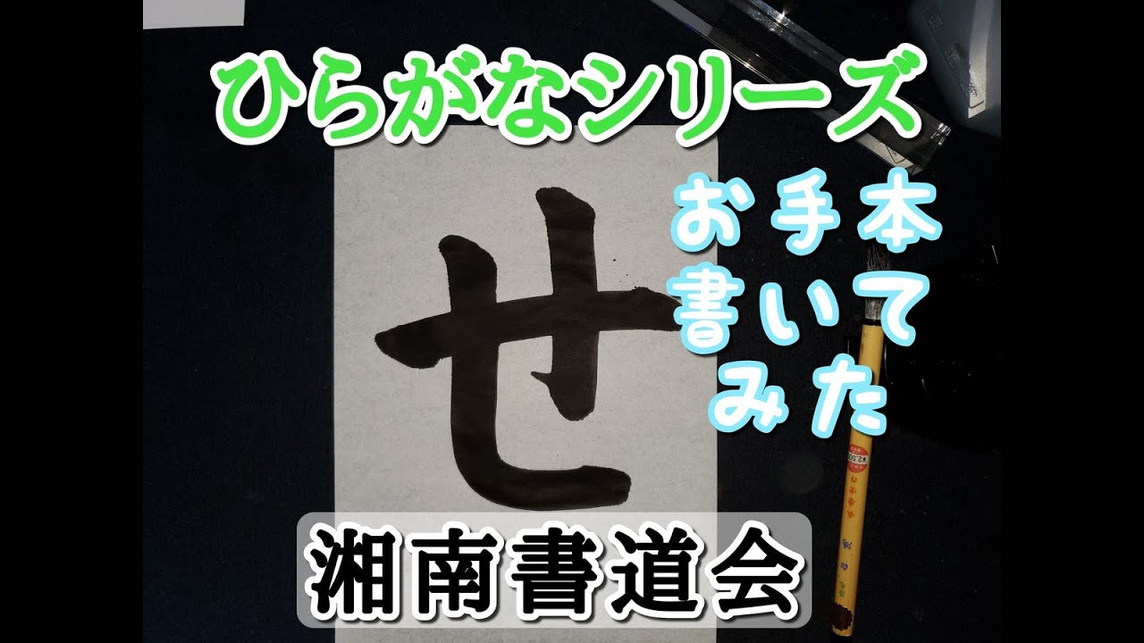 とらさん☆書き初め♪⑦ ひらがな『せ』の書き方 習字・書道・書き初めのお手本『せ』 書道