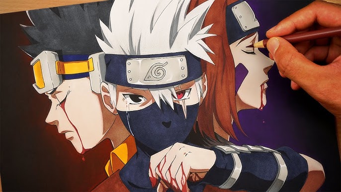 How to Draw Kakashi Hatake from Naruto - DrawingNow