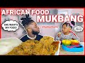 FUFU, EFO RIRO, EGUSI SOUP WITH LAMB CHOPS, BEEF & CHICKEN *HAND EATING* AFRICAN FOOD MUKBANG