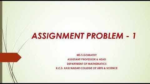 Assignment Problem 1- Resource Management Techniques