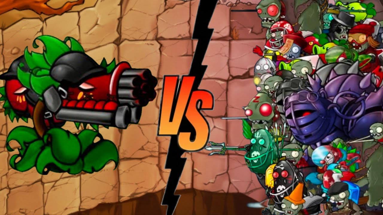PvZ Fusion : Ultimate King Gatling Cherry Peashooter Vs All Ultimate ...