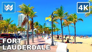 [4K] Fort Lauderdale, Florida USA - Spring Break Walking Tour Vlog \& Vacation Travel Guide 🎧