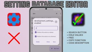 Best setting database editor || setedit alternative