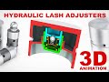 Hydraulic tappet hydraulic lash adjuster  how does it work 3d animation