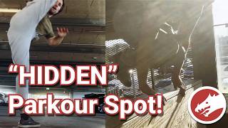 Visiting secret parkour spot next to a parking lot!