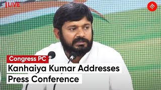 Congress Leader Kanhaiya Kumar Addresses Press Conference At AICC Headquarters