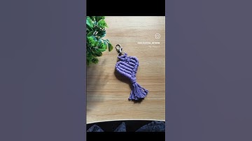 Macrame heart bag charm #diy #handmade #handcrafted #heart #bagcharm #macrame