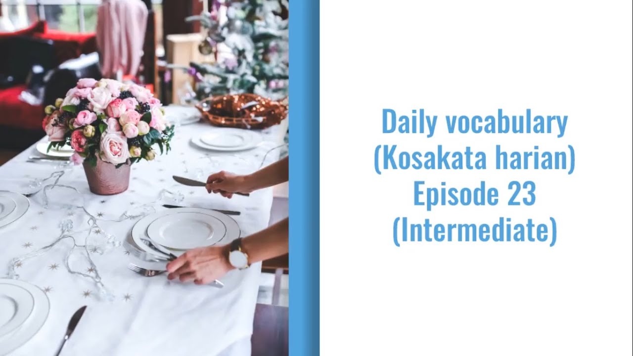 Daily Vocabulary / Kosa kata harian Episode 23 - Prepare - YouTube