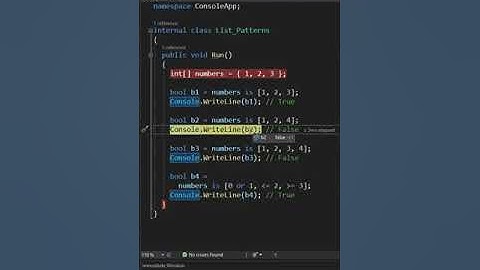 List patterns in C# 11 - part 1 of 2  #shorts #csharp