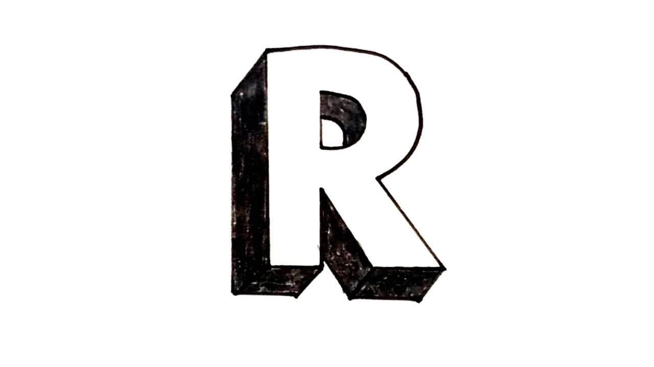 How To Draw The Letter R In 3d Youtube