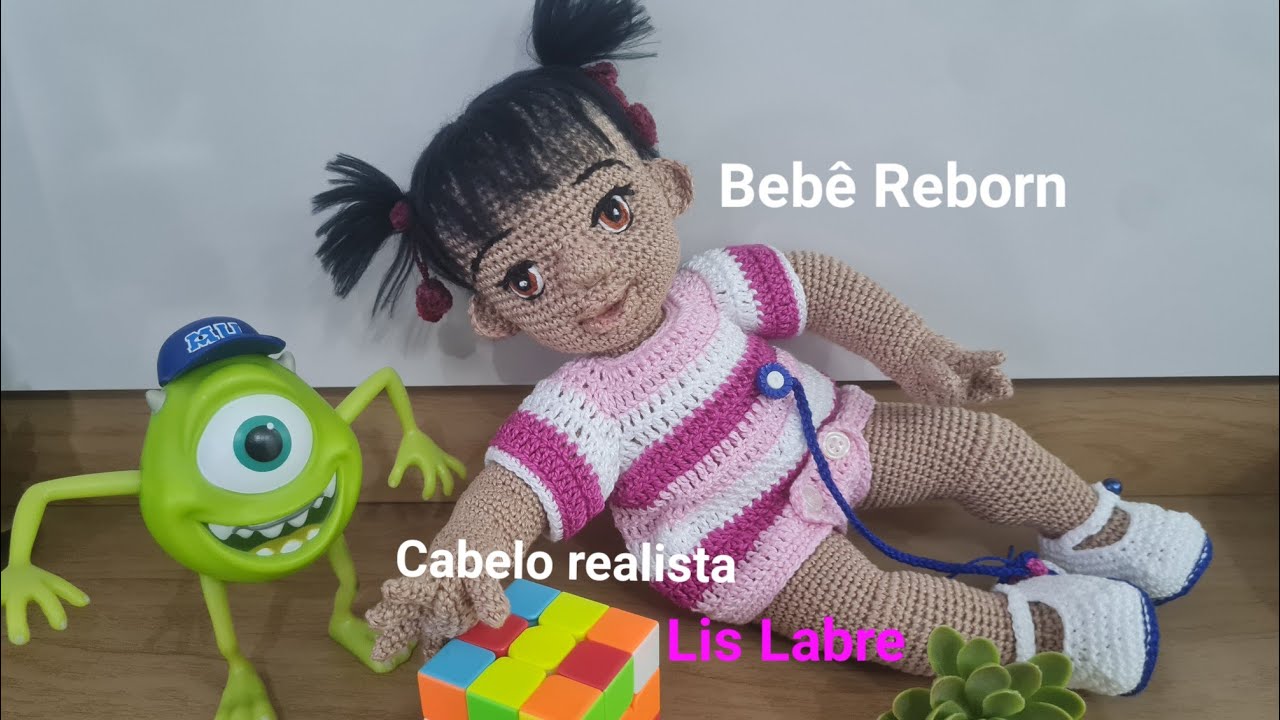 Cabelos realistas- bebê reborn Lis Labre- parece cabelo de verdade