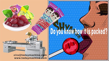 Packaging machines：ball lollipop flow pillow wrapping machine/Hard Candy Packaging Machine