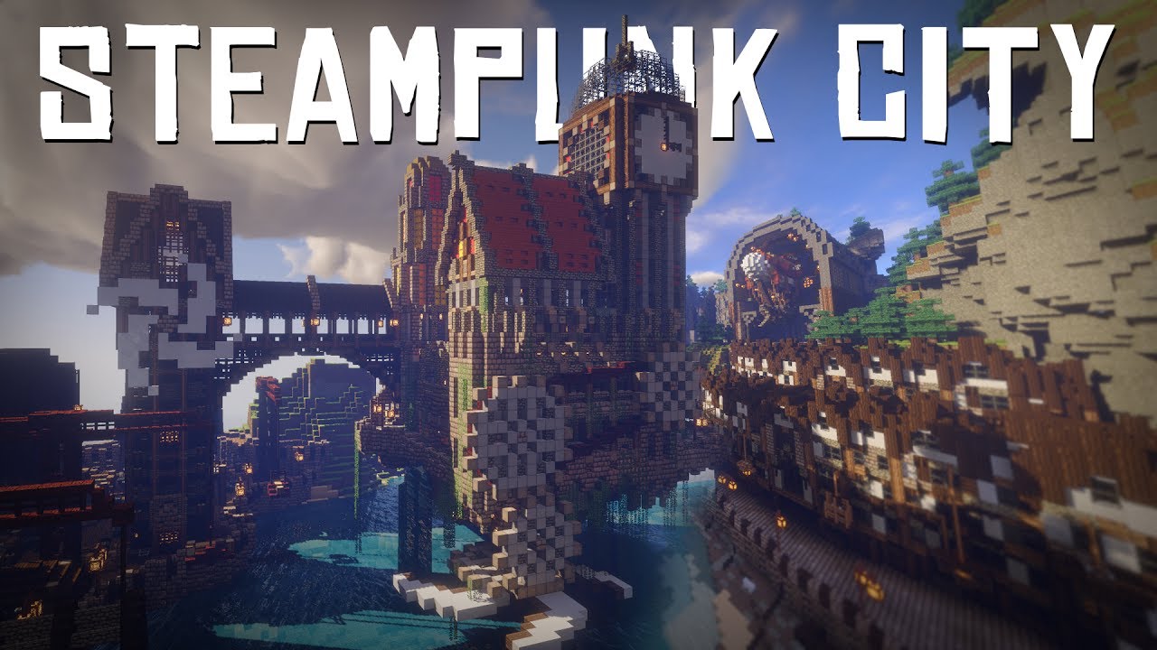 Steampunk City Timelapse Minecraft Let S Build It Youtube