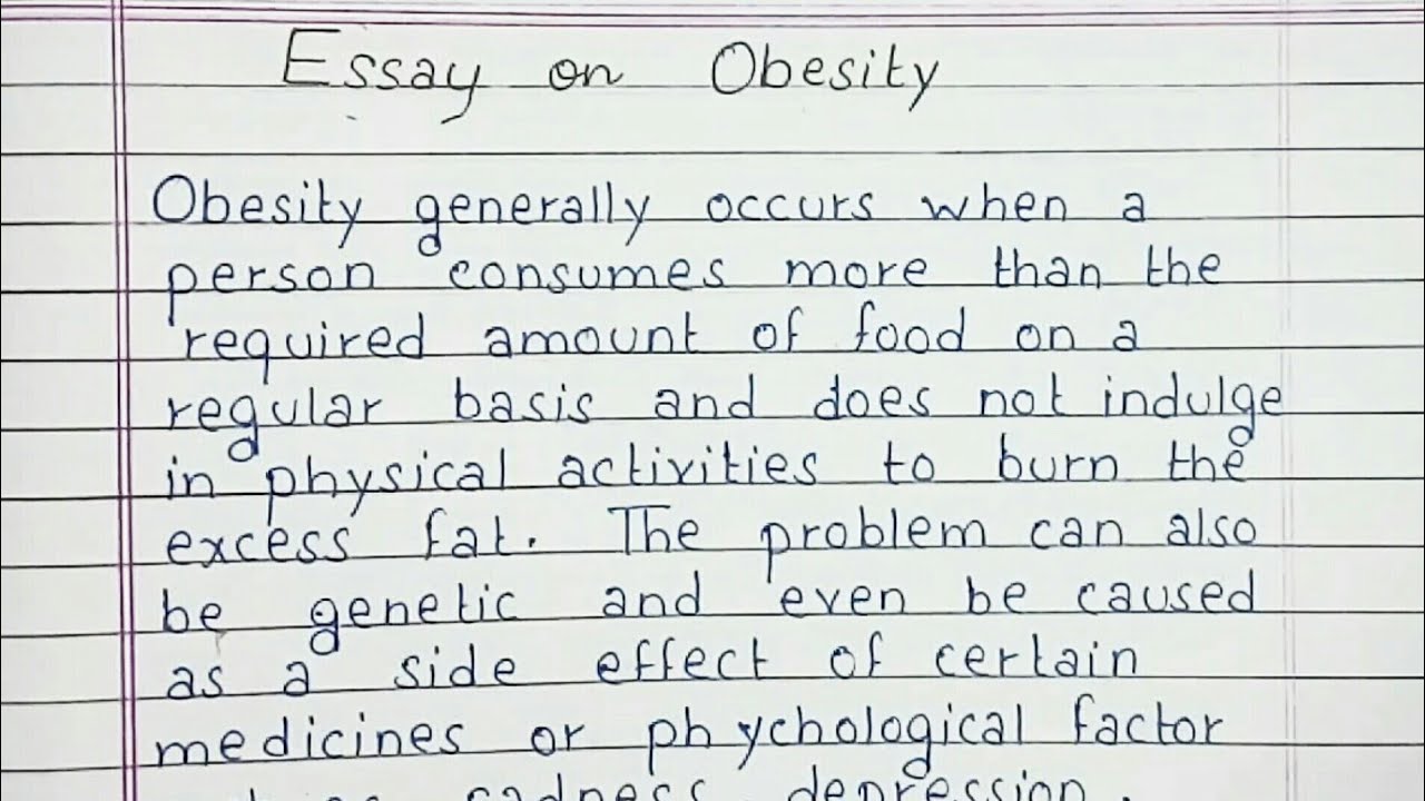 causes of obesity expository essay