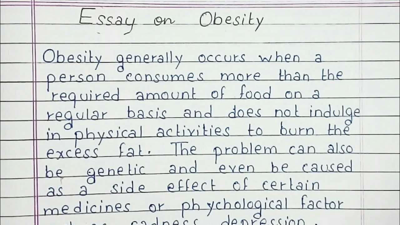 obesity essay writing