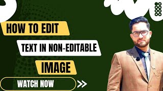 How to Edit Text in Non- Editable Image | Online Digital Marketing Skills