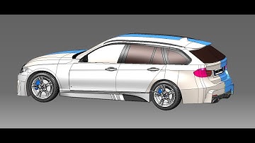 with 15$ foil refresh BMW 3 series F31 optical tuning Catia V5 part 1