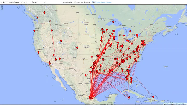 6m Propagation (PSKReporter) Timelapse - 4-5 August 2019