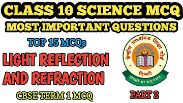 Best MCQ Class 10  Light || Reflection & Refraction of Light || PART 2 #mcqncert #class10mcq