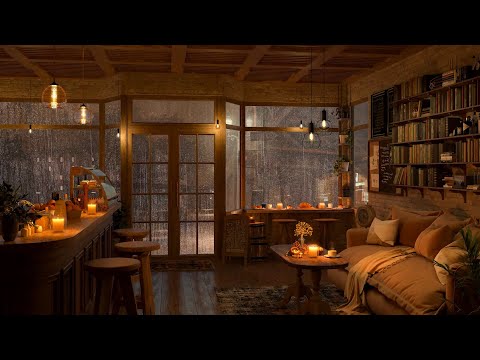 Relaxing Jazz Instrumental Music at Cozy Book Coffee Shop Ambience ☕ Smooth Jazz Music For Unwind